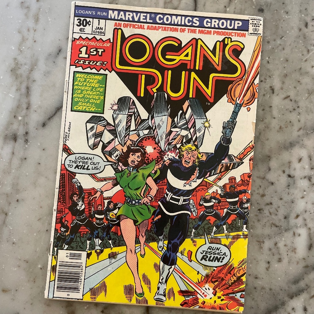 Logan’s Run Marvel 1976 comic book 1st issue Jan Evil Knievel